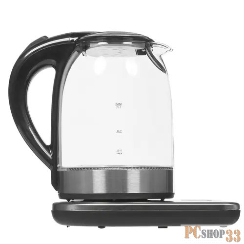 Чайник электрический Kitfort КТ-657 нержавеющая сталь/черный