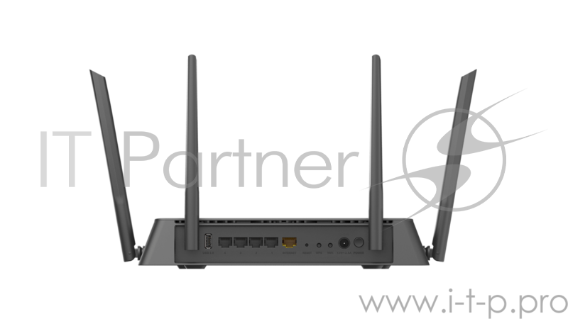 Маршрутизатор/роутер D-Link DIR-882/RU/R1B, Wireless AC2600 4x4 MU-MIMO Dual-band Gigabit Router with 1 10/100/1000Base-T WAN port, 4 10/100/1000Base-T LAN ports and 2 USB ports.802.11b/g/n compatible, 802.11AC up to 173
