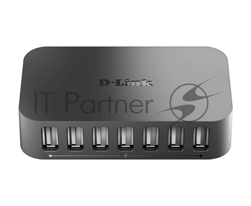 Концентраторы D-Link DUB-H7/E1A, 7-port USB 2.0 Hub.7 downstream USB type A (female) ports, 1 upstream USB type A (male), support Mac OS, Windows XP/Vista/7/8/10, Linux, support USB 1.1/2.0, fast charge mode.Powe