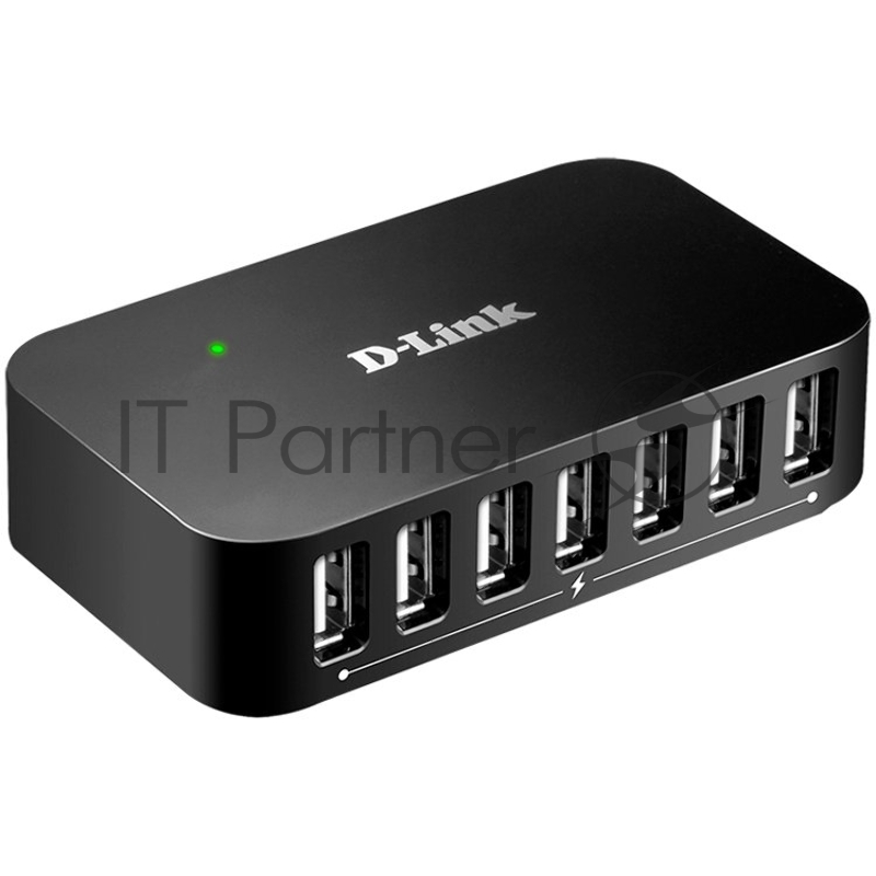 Концентраторы D-Link DUB-H7/E1A, 7-port USB 2.0 Hub.7 downstream USB type A (female) ports, 1 upstream USB type A (male), support Mac OS, Windows XP/Vista/7/8/10, Linux, support USB 1.1/2.0, fast charge mode.Powe