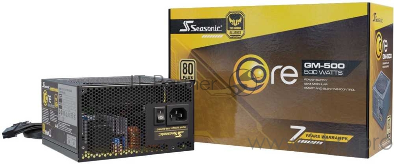 Блок питания Seasonic ATX 500W CORE GM-500 (SSR-500LM) 80+ gold (24+8+4+4pin) APFC 120mm fan 4xSATA
