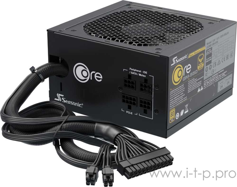 Блок питания Seasonic ATX 650W CORE GM-650 (SSR-650LM) 80+ gold (24+8+4+4pin) APFC 120mm fan 4xSATA