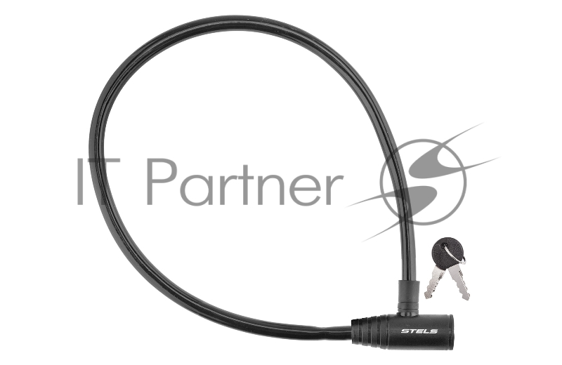 Трос-замок 86106 длина 800мм, чёрный Трос-замок 86106, трос длиной 800 мм, замок с ключом К3, цвет черный