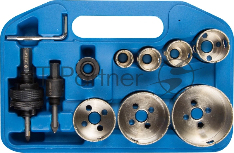 Набор коронок ЗУБР 29870-H7 ЭКСПЕРТ алмазные с оснасткой переходник d19.25 28.35 45.55 65мм 7пр.