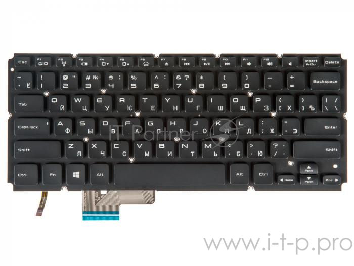 клавиатура для ноутбука Dell XPS 14R Black, no frame, backlight, гор. Enter