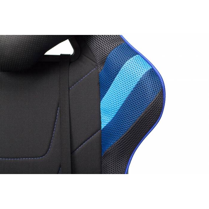 Кресло игровое Бюрократ VIKING 4 AERO BLUE две подушки черный/синий искусст.кожа/ткань