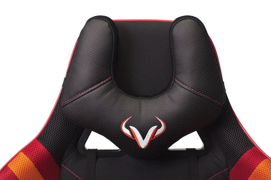 Кресло игровое Бюрократ VIKING 4 AERO RED две подушки черный/красный искусст.кожа/ткань