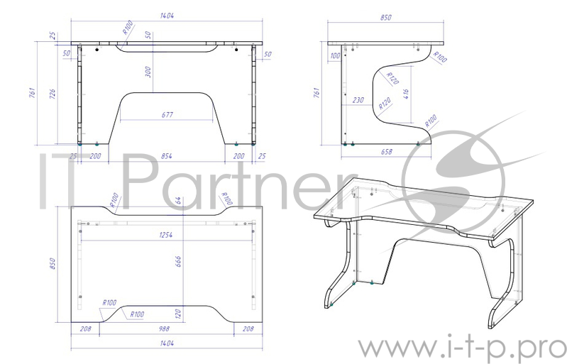 Игровой стол E-Sport Gear Comfy ESG-14 BY