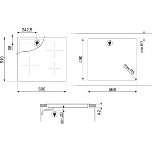 Встраиваемая варочная панель SMEG SE364EMTB