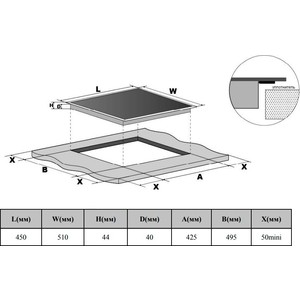 Встраиваемая индукционная панель Weissgauff HI 430 B