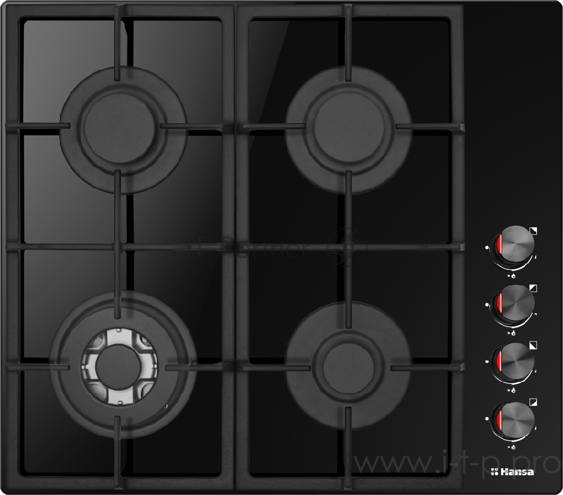 Газовая варочная поверхность Hansa BHKS621531 черный