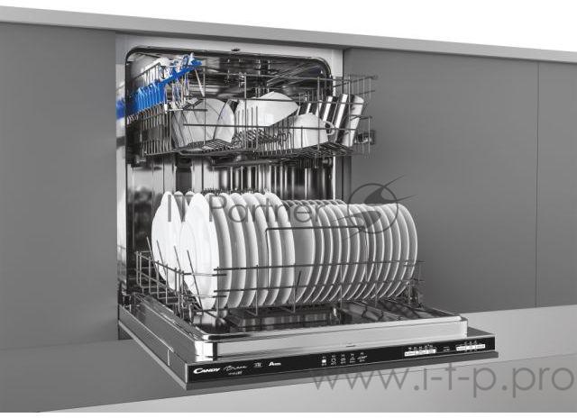 Встраиваемая посудомоечная машина CANDY CDIN 1L380PB-07 81.8 х 59.8 х 55 см, А+, 6 программ, Wi Fi, электронное/сенсорное управление, 13 комплектов посуды