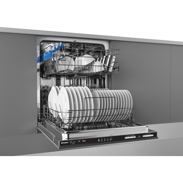 Встраиваемая посудомоечная машина CANDY CDIN 1L380PB-07 81.8 х 59.8 х 55 см, А+, 6 программ, Wi Fi, электронное/сенсорное управление, 13 комплектов посуды