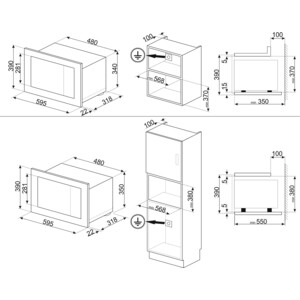 Встраиваемая микроволновая печь SMEG FMI120S1