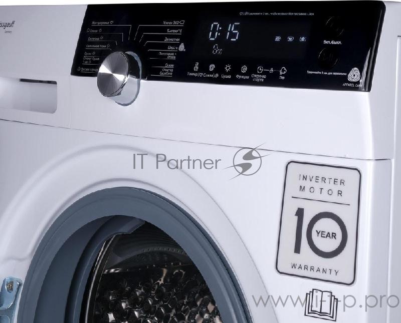 Стиральная машина Weissgauff WMD 6150 DC Inverter Steam стирка + сушка + пар