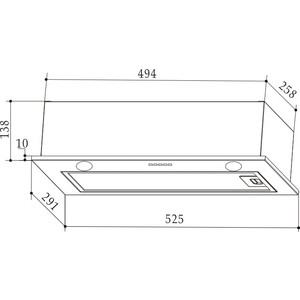Встраиваемая вытяжка Weissgauff FIONA 60 X