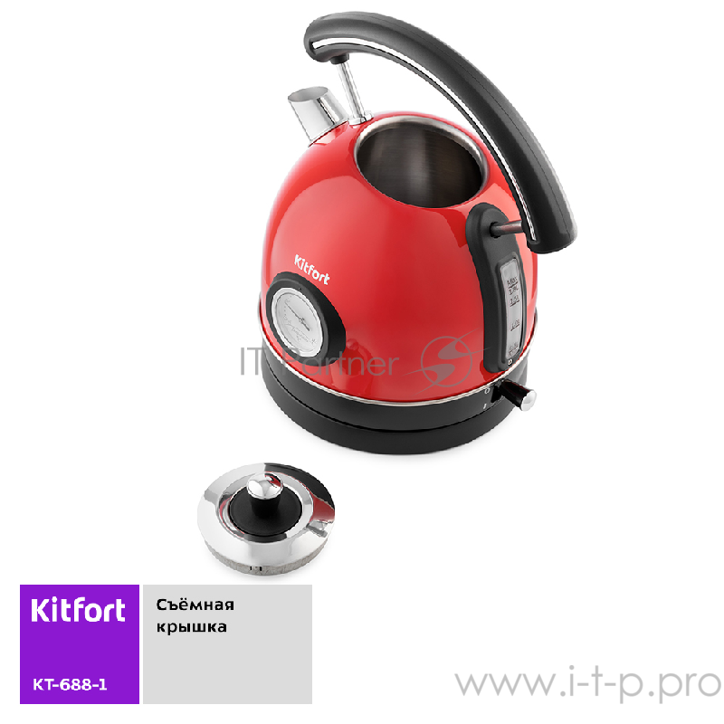 Чайник Kitfort КТ-688-1 красный