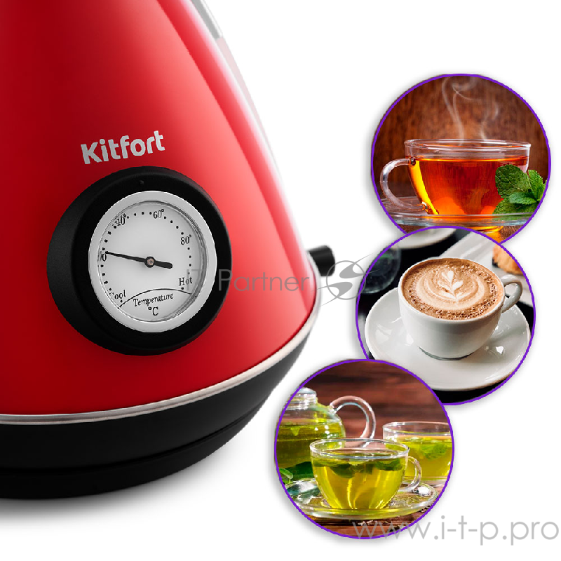 Чайник Kitfort КТ-686-1 красный