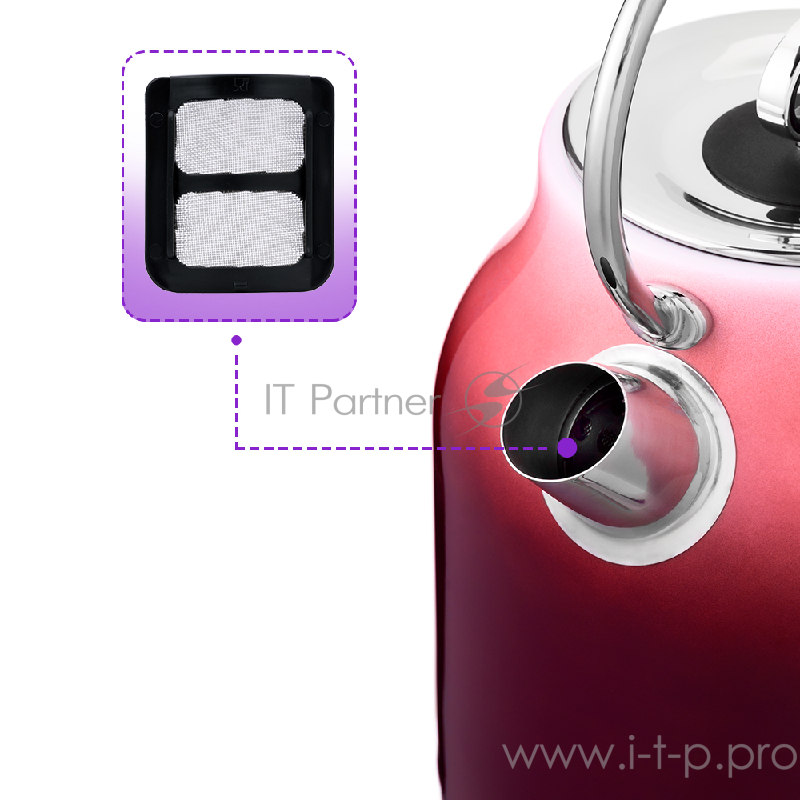 Чайник Kitfort КТ-679-1 красный