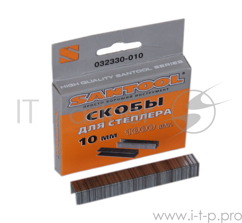 Скобы SANTOOL 032330-010 10мм шир.11.3мм толщ.0.7мм тип53 (1000 шт/уп)