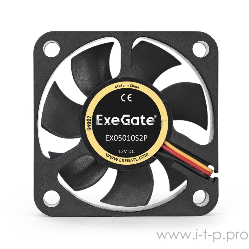 Вентилятор ExeGate EX05010S2P, 50x50x10 мм, подшипник скольжения, 2pin, 4500RPM, 24dBA