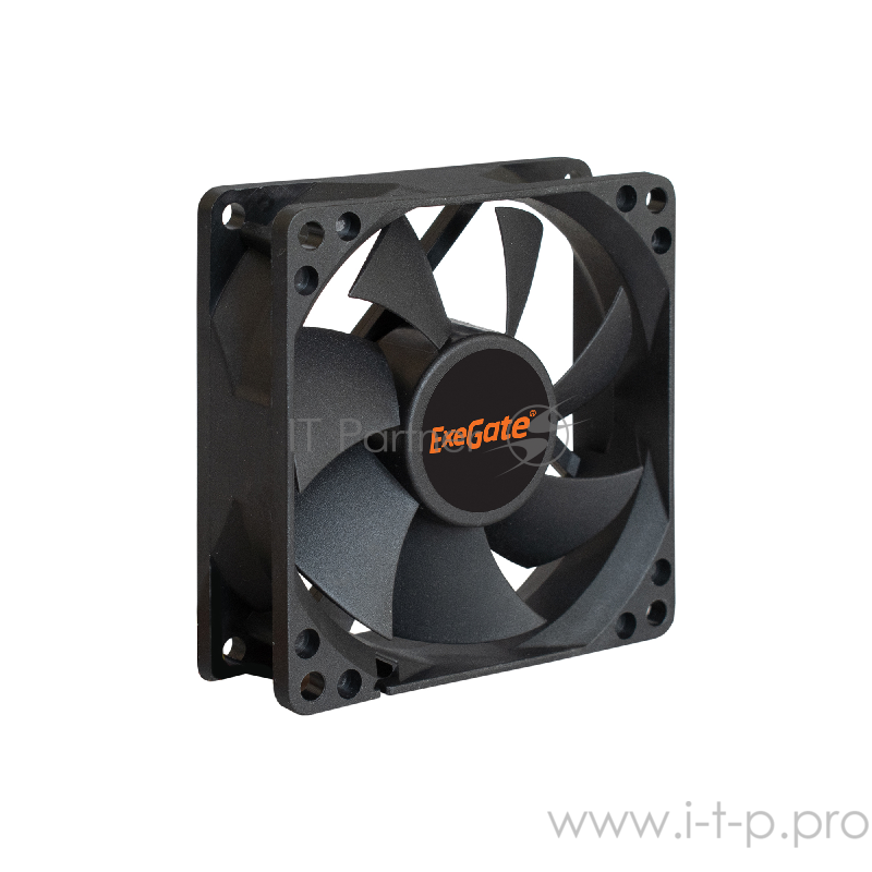 Вентилятор ExeGate EX08025S3P, 80x80x25 мм, подшипник скольжения, 3pin, 1800RPM, 23dBA