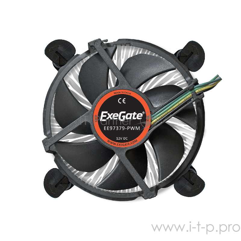 Кулер ExeGate EE97379-PWM, Al, S1150/1151/1155/1156, TDP 65W, Hydro bearing, 4pin, 23.5db, BOX