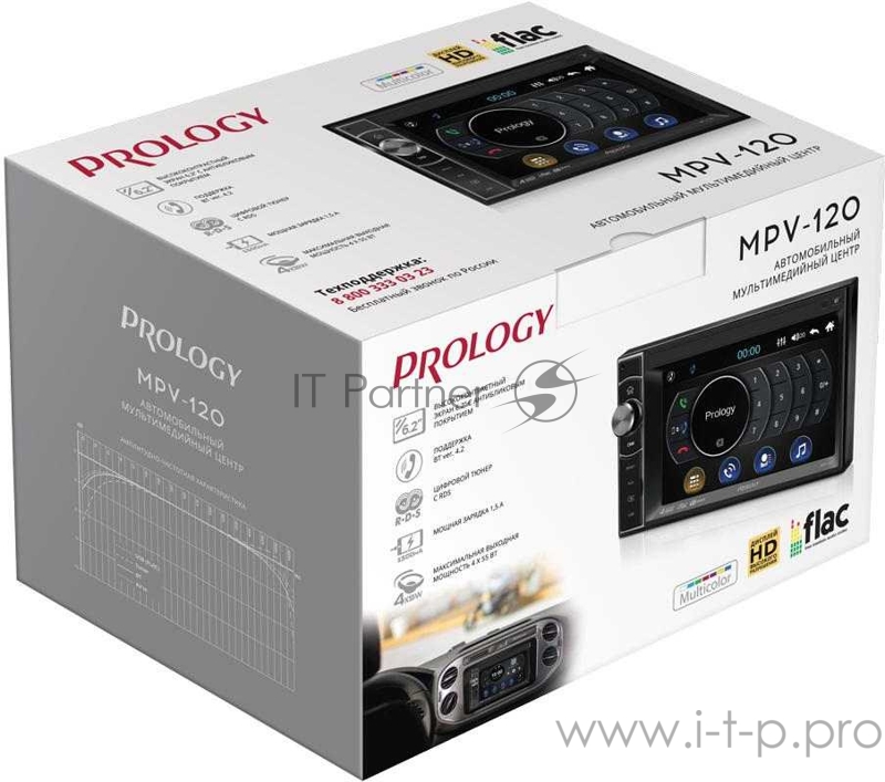 Автомагнитола Prology MPV-120 2DIN 4x55Вт