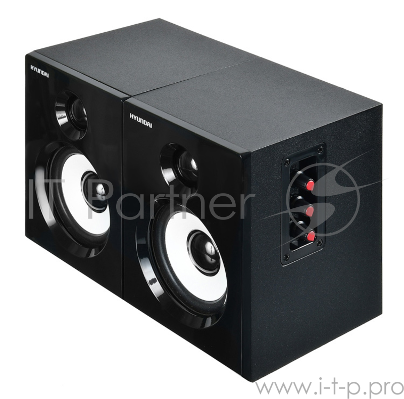 Комплект акустики Hyundai H-HA120 2.0 35Вт черный (в комплекте: 2 колонки)