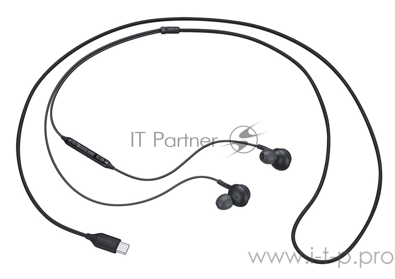Гарнитура вкладыши Samsung EO-IC100 1.2м черный проводные (в ушной раковине)