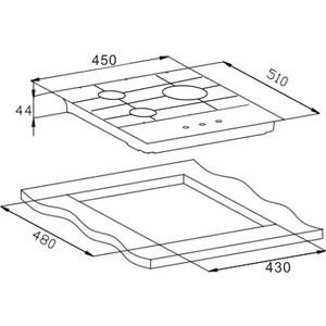 Встраиваемая газовая панель Weissgauff HGG 451 XFh