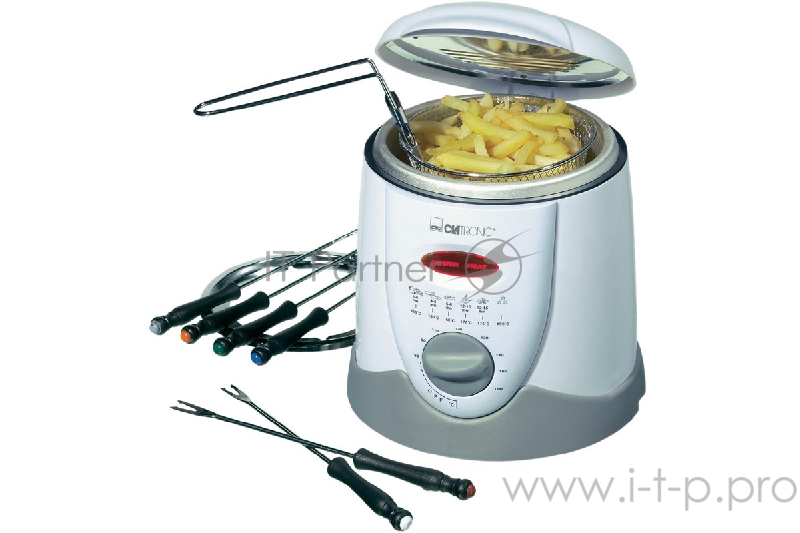 Фритюрница-фондю Clatronic FFR 2916 weis-grau 1L