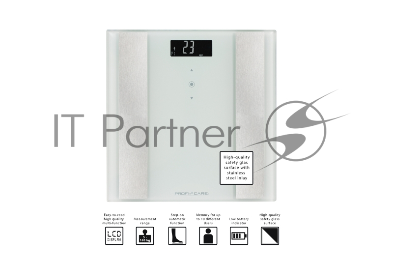 Напольные весы ProfiCare PC-PW 3007 FA 8 in 1 weiss