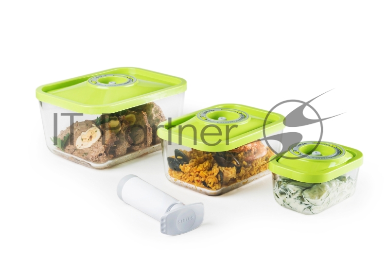 Контейнеры для вакуумных упаковщиков STATUS, набор VAC-Glass-Set Green
