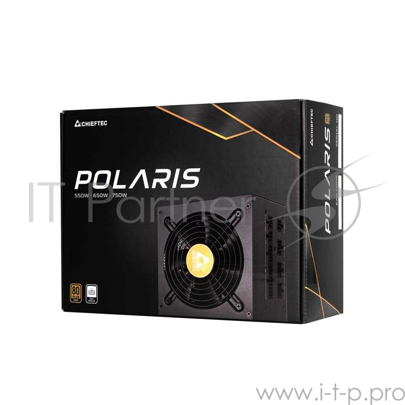 Блок питания Chieftec Polaris PPS-650FC (ATX 2.4, 650W, 80 PLUS GOLD, Active PFC, 120mm fan, Full Cable Management) Retail