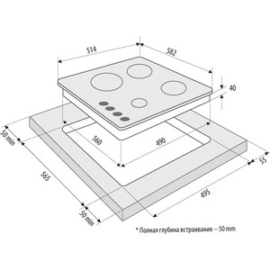 Варочная панель газовая Krona ALMA 60 BL