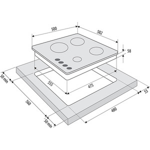 Варочная панель газовая Krona VETTORE 60 IX