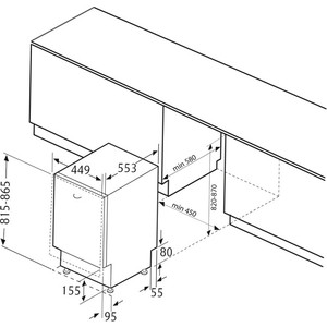 Встраиваемая посудомоечная машина Krona KASKATA 45 BI