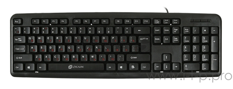 Клавиатура Oklick 90MV2 черный USB