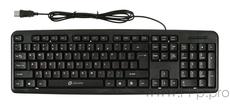 Клавиатура Oklick 90MV2 черный USB