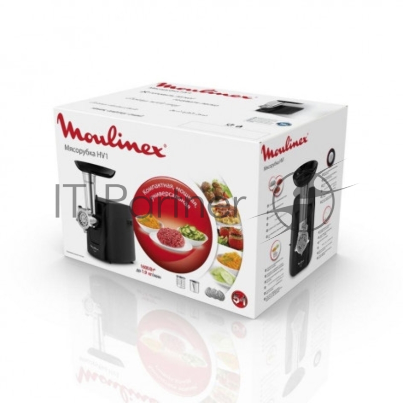 Мясорубка MOULINEX ME112832 1600Вт черный/серебристый