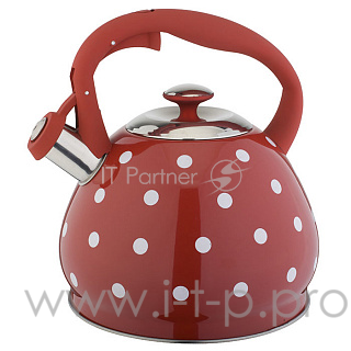 Чайник для плиты ALPENKOK AK-513 нержавейка со свистком 3,0л индукционное капс.дно (12)