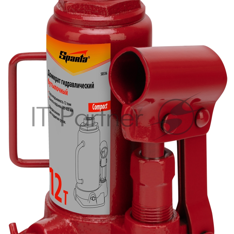 Домкрат SPARTA 50336 гидравлический бутылочный 12 т h подъема 205-400мм compact