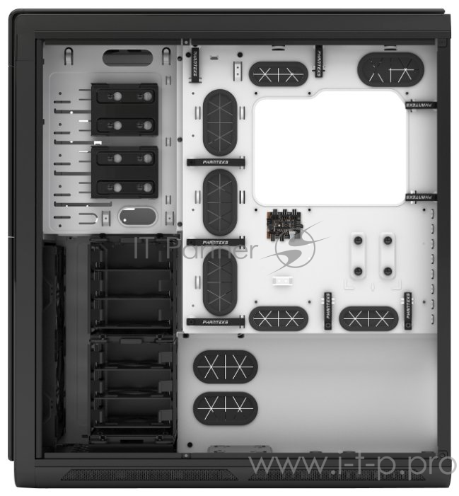 Корпус PHANTEKS Enthoo Primo SE Sand-blasting Black-White, White LED, без БП, алюминиевая лицевая и верхняя панели, боковое окно, Full-Tower