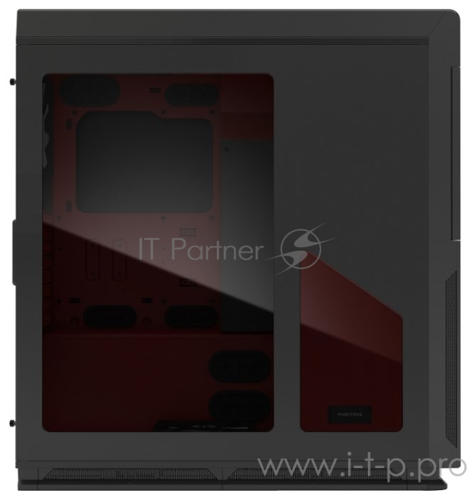 Корпус PHANTEKS Enthoo Primo SE Sand-blasting Black-Red, Red LED, без БП, алюминиевая лицевая и верхняя панели, боковое окно, Full-Tower