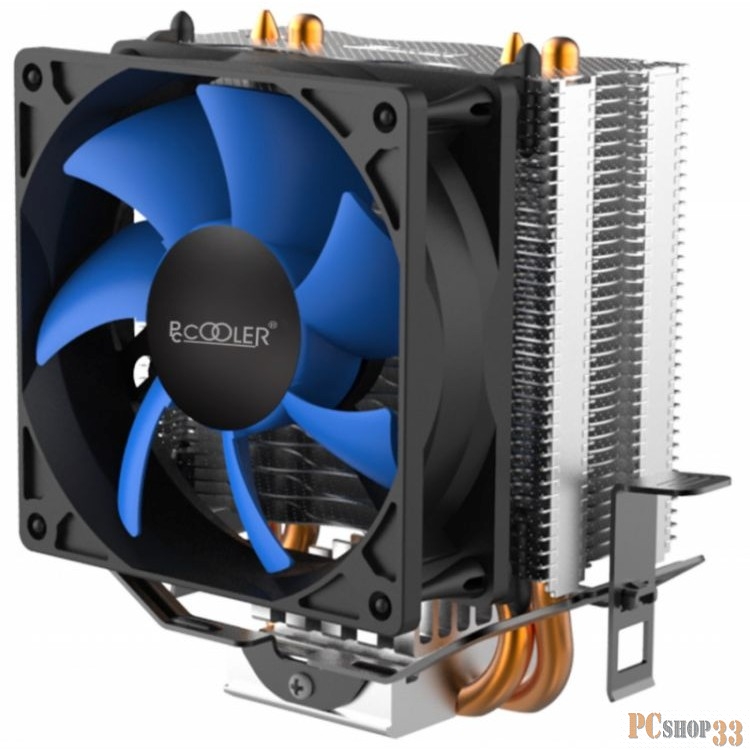 Кулер PCCooler S83 V2 S775/115X/AM2/AM3/AM4/FM1/FM2 (48 шт/кор, TDP 90W, вент-р 80мм, 2 тепловые трубки 6мм, 2200RPM, 20dBa) Retail Color Box