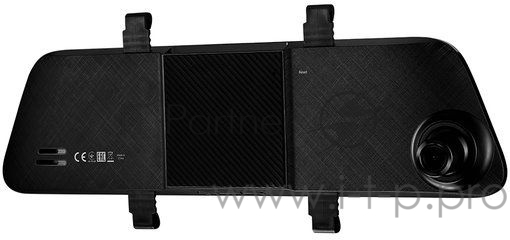 Видеорегистратор Prestigio PCDVRR410DL RoadRunner 410DL, 6.86 (1280x480) touch display, Dual camera: front - FHD 1920x1080@30fps, HD 1280x720@30fps, rear - VGA 640x480@30fps, CPU SSC8336, 2 MP CMOS GC2063 image sensor, 12 MP camera, 100° Viewing Angl