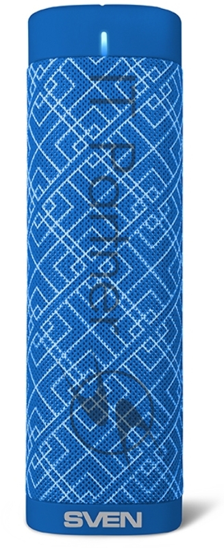 Портативная колонка SVEN PS-115, синий (10 Вт, TWS, Bluetooth, FM, USB, microSD, 1800мА*ч)