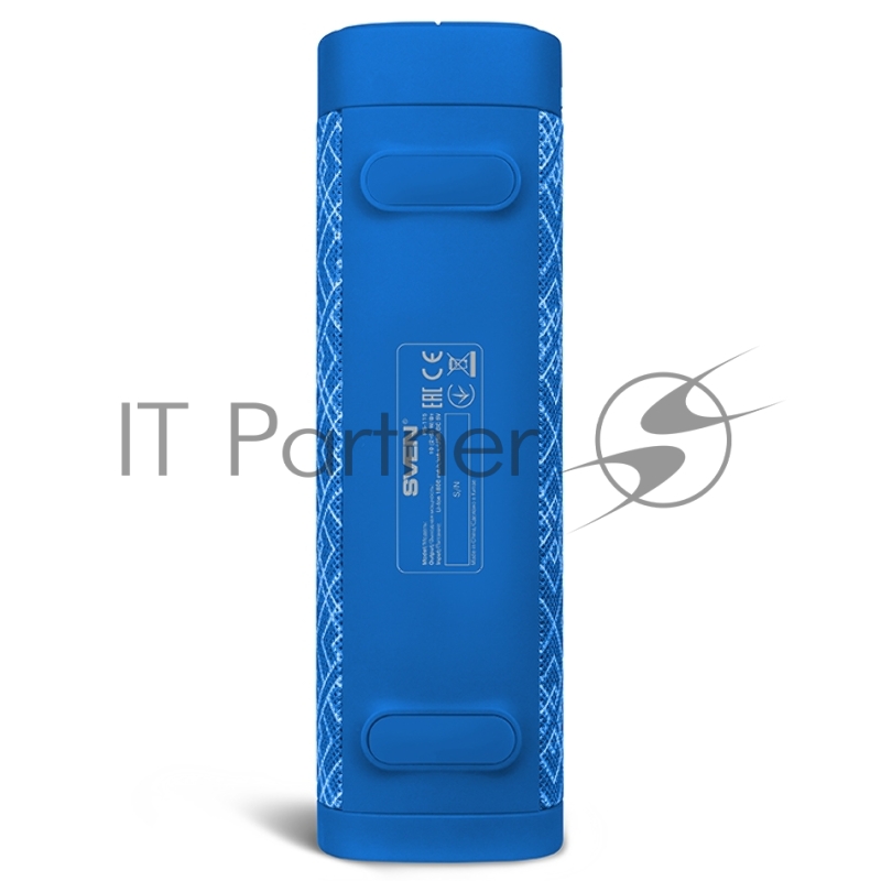 Портативная колонка SVEN PS-115, синий (10 Вт, TWS, Bluetooth, FM, USB, microSD, 1800мА*ч)