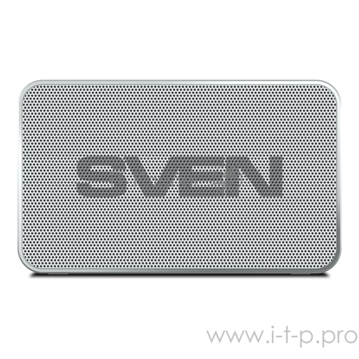 Портативная колонка SVEN PS-85, серебро (5 Вт, Bluetooth, FM, USB, microSD, 600мА*ч)